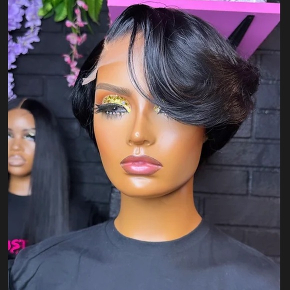 Human Hair Pixie wig by AJ Custom Wigs - Picture 1 of 4